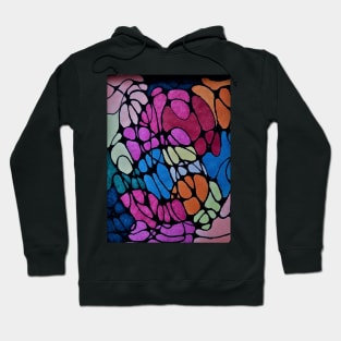 Stained Glass 3 Mosaic Art-Neographic Art,Relaxing Art,Meditative Art Hoodie